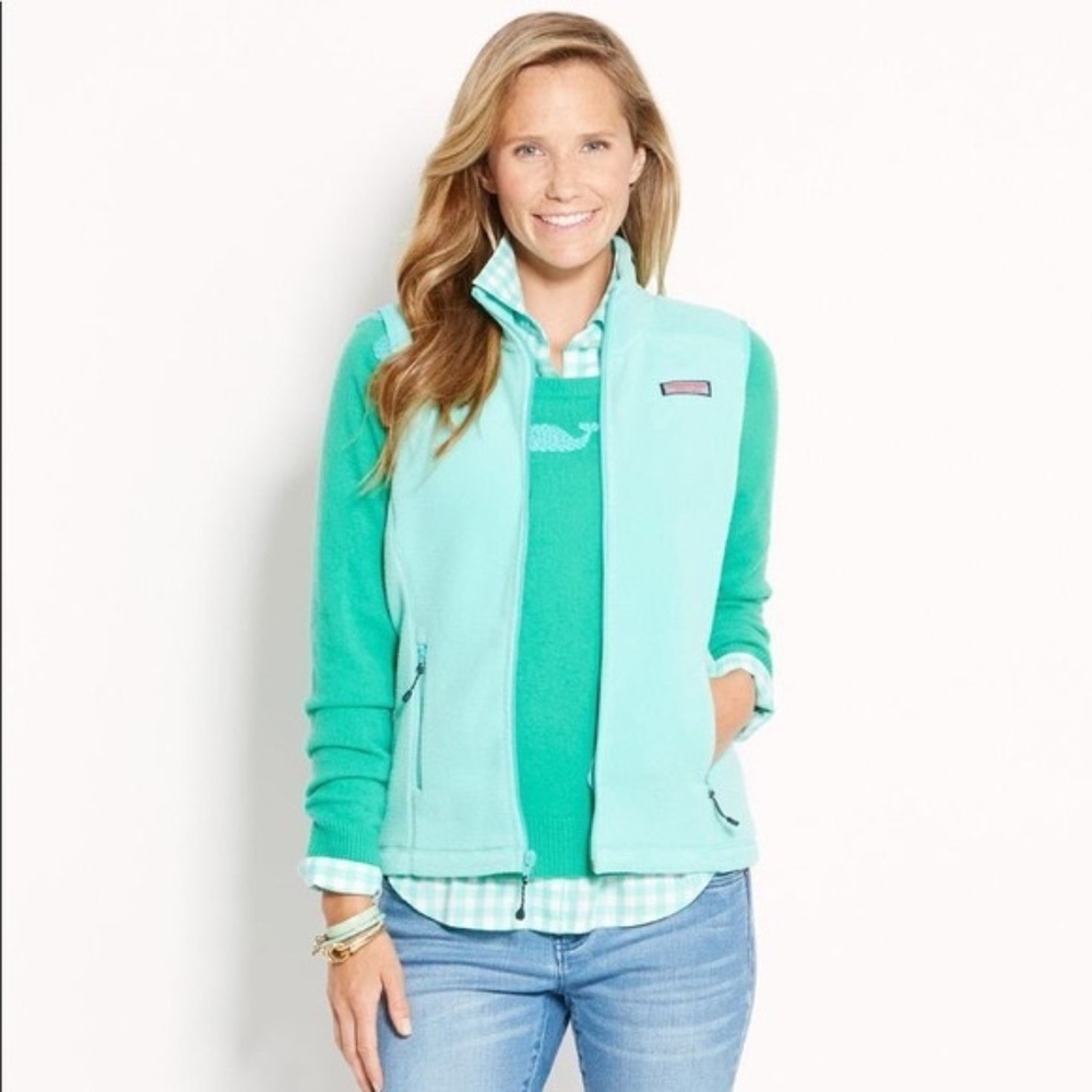 Vineyard Vines Mint Green Westerly Fleece Vest
